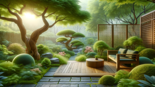 die fünf Feng Shui Elemente im Garten